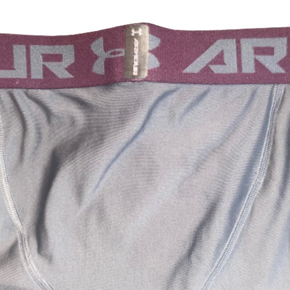 2/$10 Under Armour Boys Youth Size Medium Grey Athletic Leggings - Picture 5 of 7